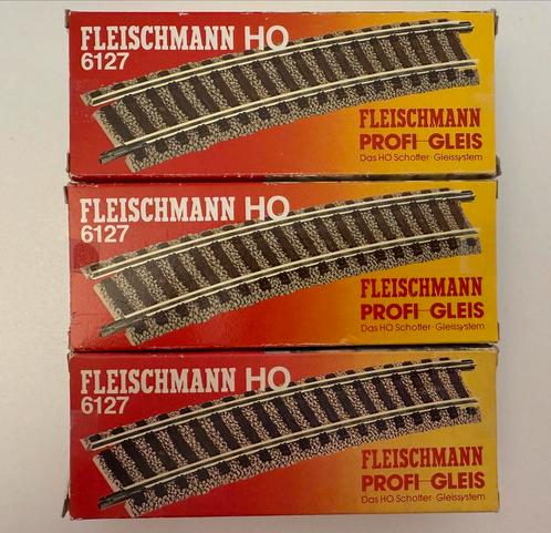 Fleischmann Profi rails 6127. Gebogen rail., Hobby en Vrije tijd, Modeltreinen | H0, Zo goed als nieuw, Rails, Gelijkstroom, Fleischmann