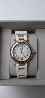 Guess collection horloge kast 37mm wit/goud, Ophalen of Verzenden, Zo goed als nieuw, Overige merken