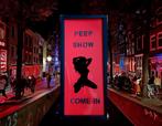 Reclame lichtbak peepshow., Verzamelen, Merken en Reclamevoorwerpen, Ophalen of Verzenden, Nieuw, Lichtbak of (neon) lamp