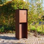 cortenstaal brievenbus, paketbrievenbus, huisnummer, Tuin en Terras, Brievenbussen, Ophalen of Verzenden, Nieuw, Staal, Staande brievenbus
