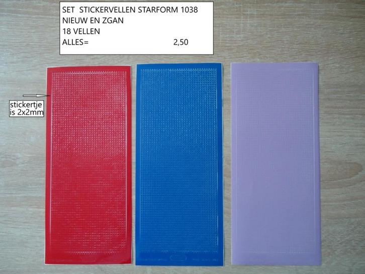 stickervellen  18x blokjes/mozaiek (alleen verzenden, Hobby en Vrije tijd, Kaarten | Zelf maken, Nieuw, Overige typen, Overige thema's