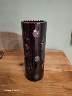 Kristallen Vaas met Geslepen Decoratie, Overige kleuren, Ophalen of Verzenden, Minder dan 50 cm, Glas