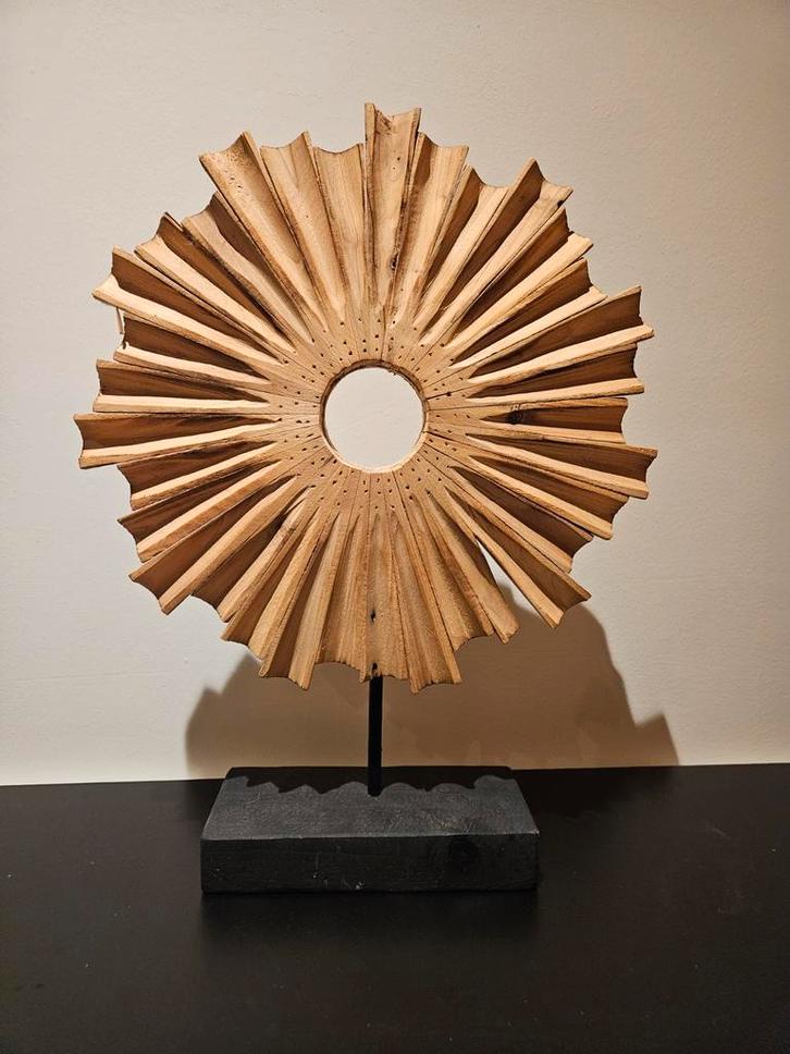 Houten accessoire - ornament op voet, Huis en Inrichting, Woonaccessoires | Overige, Zo goed als nieuw, Ophalen of Verzenden