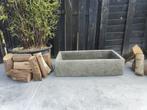 Mooie langwerpige betonnen trog waterbak ornament winterhard, Tuin en Terras, Bloembakken en Plantenbakken, Ophalen, Rond, Minder dan 60 cm