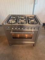 Luxe Boretti RVS Fornuis 6 pits multifunctioneel 90 cm, Witgoed en Apparatuur, Fornuizen, 60 cm of meer, Ophalen of Verzenden