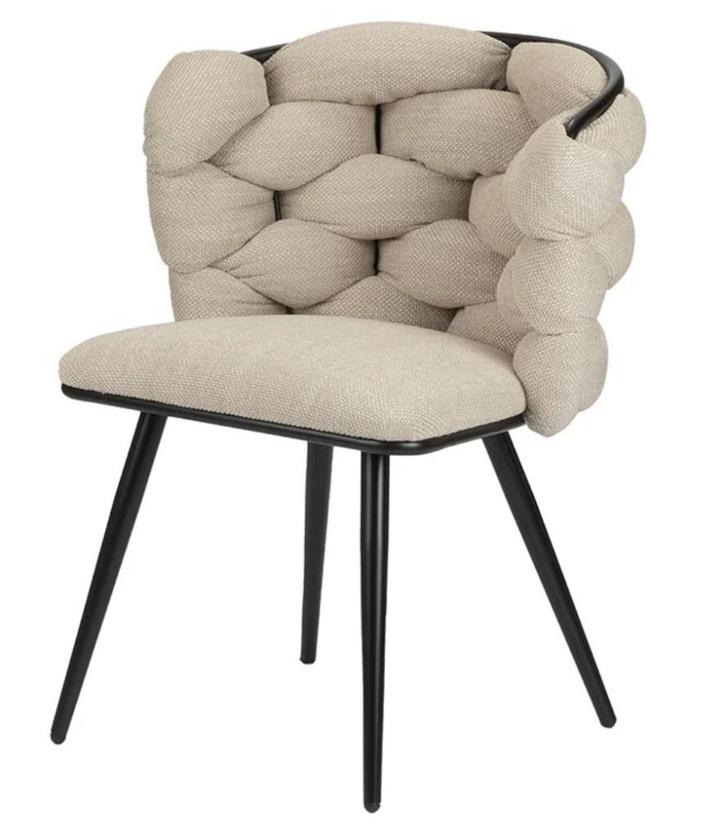 Rock Chair Beige – Moderne Eetkamerstoelen in Naturel Look (, Huis en Inrichting, Stoelen, Nieuw, Vijf, Zes of meer stoelen, Metaal