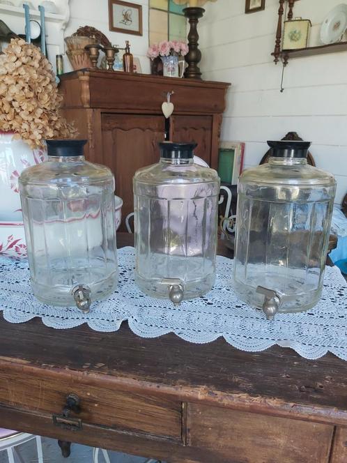 3 antiek brocante oude parfum/eau de cologne apothekers fles, Antiek en Kunst, Curiosa en Brocante, Ophalen of Verzenden