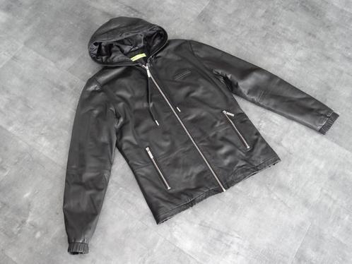 Versace Jeans jas leer met capuchon maat 46, Kleding | Heren, Jassen | Zomer, Nieuw, Maat 46 (S) of kleiner, Zwart, Verzenden