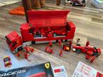 Lego 8654 scuderia ferrari truck + extra ferrari auto, Ophalen of Verzenden, Gebruikt, Complete set, Lego