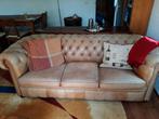 Chesterfield leren 3-zits bank, Ophalen, Gebruikt, Chesterfield, Driepersoons