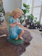 Brocante gipsen knielende engel., Ophalen of Verzenden