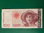 100 kroner Noorwegen 1962 jaar, Ophalen of Verzenden, Overige landen, Los biljet