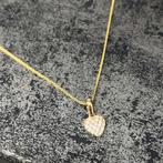 14k gouden ketting met hart hanger, Sieraden, Tassen en Uiterlijk, Kettinghangers, Ophalen of Verzenden, Nieuw, Goud