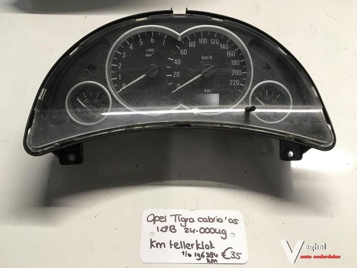 Opel Tigra Cabrio 1.8 2005  2400049   Km tellerklok 13173364, Auto-onderdelen, Dashboard en Schakelaars, Gebruikt, Ophalen of Verzenden