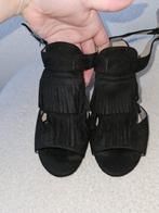 Zwarte sandalen met hak, Ophalen of Verzenden, Zo goed als nieuw, Zwart, Sandalen of Muiltjes