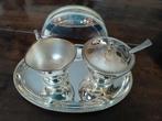 Verzilverde roomstel van D.E., Antiek en Kunst, Ophalen of Verzenden, Zilver