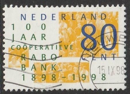 Nederland 1998 1764 Rabo, Gest Nieuwegein, Postzegels en Munten, Postzegels | Nederland, Ophalen of Verzenden, Na 1940, Gestempeld
