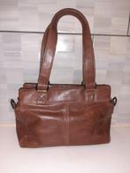 HIDE & STITCHES leren tas, Sieraden, Tassen en Uiterlijk, Tassen | Damestassen, Verzenden, Zo goed als nieuw, Bruin, Handtas
