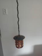Koperen hanglamp met glas, Ophalen