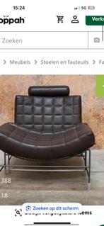 Bruin leren Leolux Volare stoel, Huis en Inrichting, Fauteuils, Ophalen of Verzenden, Gebruikt, 75 tot 100 cm