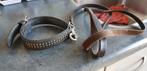 Leren halsband met riemen, Ophalen of Verzenden, Gebruikt