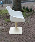 VINTAGE SPACE AGE KUIPSTOEL – JAREN 70 – ECHTE EYECATCHER, Huis en Inrichting, Stoelen, Ophalen, Kunststof, Gebruikt, Wit