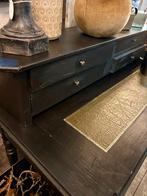 Antiek zwart bureau, 2 delig, kantoor, landelijk wonen, Hoofdstraat 15, Nieuw, Il fienile, Info@ilfienile.nl