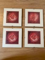 Set van 4 Lijstjes met Rozen, Ophalen of Verzenden, Gebruikt, Overige materialen, Minder dan 50 cm