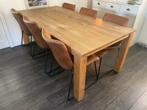 D455 Mooie Eetkamerstoelen Noël Licht bruin, Huis en Inrichting, Ophalen, Gebruikt, Bruin, Metaal