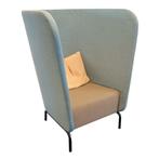 Tweedehands Brafour Design Fauteuil Lichtblauw, Gebruikt, 75 tot 100 cm, Ophalen of Verzenden, 75 tot 100 cm