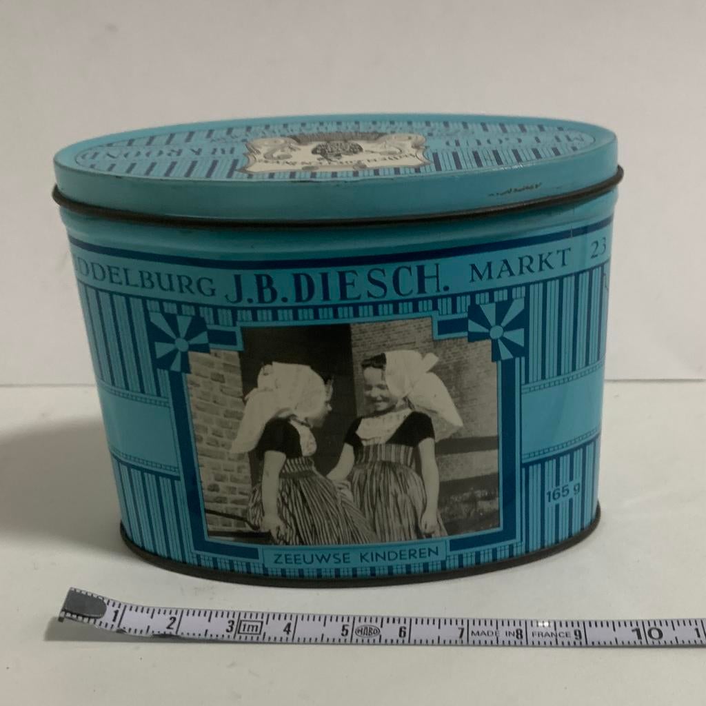 3 Vintage Blikken Zeeuwse roomboter babbelaars, Ophalen of Verzenden, Gebruikt, Koek(jes), Overige merken