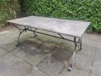 Robuuste tuintafel: Natuursteen & Staal 200x100cm, Ophalen, Gebruikt, Rechthoekig, Overige materialen