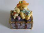 Vintage doosje met beer., Antiek en Kunst, Curiosa en Brocante, Ophalen of Verzenden