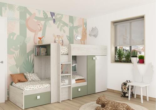 Maxim Multifunctioneel Stapelbed - 90x190 - Groen, Huis en Inrichting, Slaapkamer | Bedden