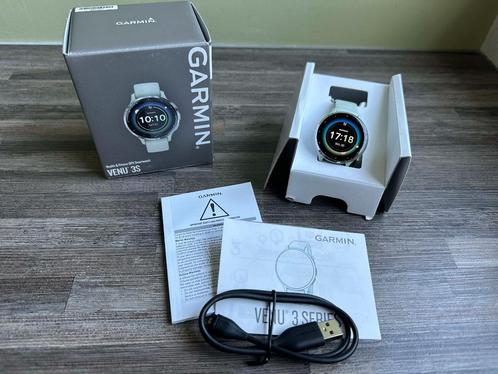 25074 Garmin Venu 3s met garantie, Sieraden, Tassen en Uiterlijk, Sporthorloges, Zo goed als nieuw, Zilver, Afstand, Calorieverbanding