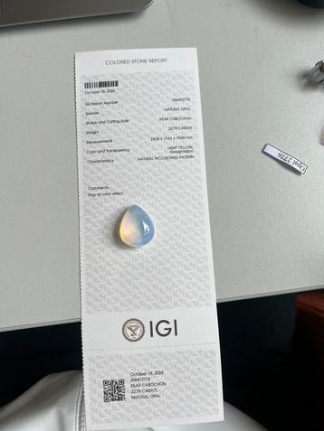 22,79 ct opaal, helder beschikbaar voor biedingen