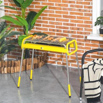Draagbare Houtskoolbarbecue Geel Camping (NIEUW) beschikbaar voor biedingen