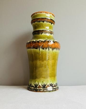 Uberlacker West-Germany fat lava XLvaas sixties groen oranje beschikbaar voor biedingen