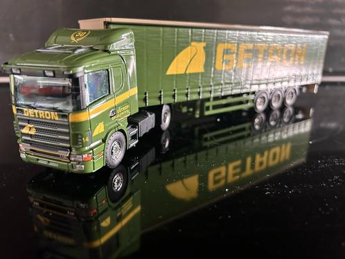 Tekno Scania 4 serie firma Getron in doos, Hobby en Vrije tijd, Modelauto's | 1:50, Zo goed als nieuw, Bus of Vrachtwagen, Tekno
