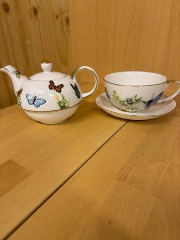 Theepot met kop en schotel - Burton Wings of Grace beschikbaar voor biedingen
