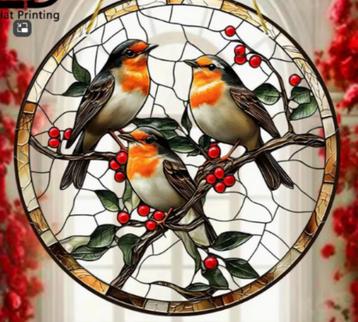 Raamhanger 3 Roodborstjes beschikbaar voor biedingen