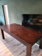Massief houten eettafel van 200cm, Huis en Inrichting, Tafels | Eettafels, Ophalen, Gebruikt, 200 cm of meer, 50 tot 100 cm