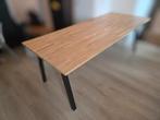 Eikenhouten tafel massief 220cm x 90cm x 25mm, Ophalen, 200 cm of meer, 50 tot 100 cm, Zo goed als nieuw
