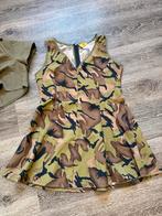 Carnavalsjurkje legerprint met bolero - Maat 44, Maat 42/44 (L), Ophalen of Verzenden, Gedragen, Boven de knie