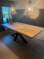 Goossens Boomstam tafel licht eiken 240 x 100 cm, Huis en Inrichting, Tafels | Eettafels, Ophalen, 100 tot 150 cm, 200 cm of meer