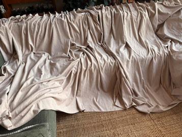 Vintage / retro velour gordijnen poederroze 320 cm br x 193 beschikbaar voor biedingen