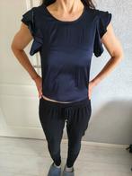 Zara XS elegante marineblauwe blouse met vlindermouwen, Blauw, Zara, Ophalen of Verzenden, Zo goed als nieuw