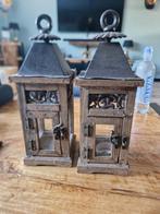 lantaarntjes van sloophout, Huis en Inrichting, Ophalen of Verzenden, Gebruikt, Minder dan 25 cm
