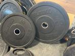 Eleiko olympische halter schijven 1 x 5 en 1 x 10 kg, Gebruikt, Ophalen of Verzenden, Eleiko, Halterschijven