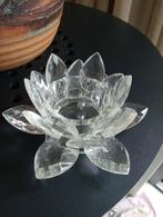 Kristallen waxinelichthouder Lotusbloem, Antiek en Kunst, Ophalen of Verzenden